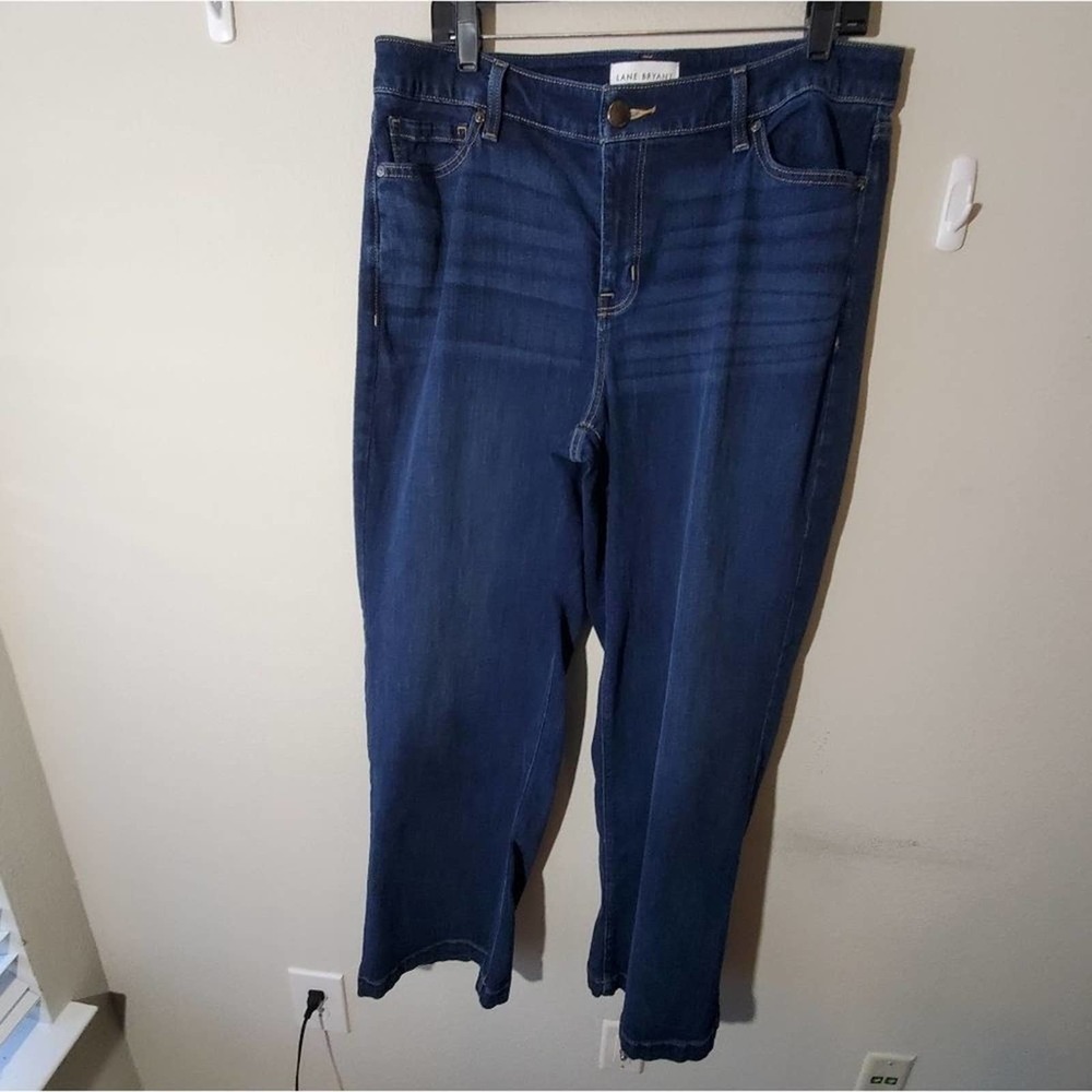 LANE Bryant flex magic waistband mid‎ rise wide leg jeans plus size 14